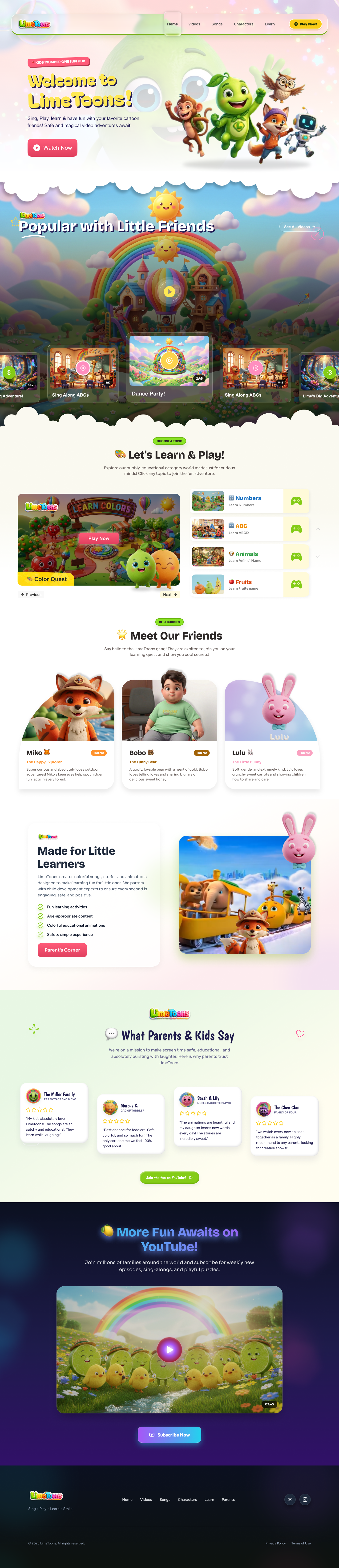 LimeToons Homepage